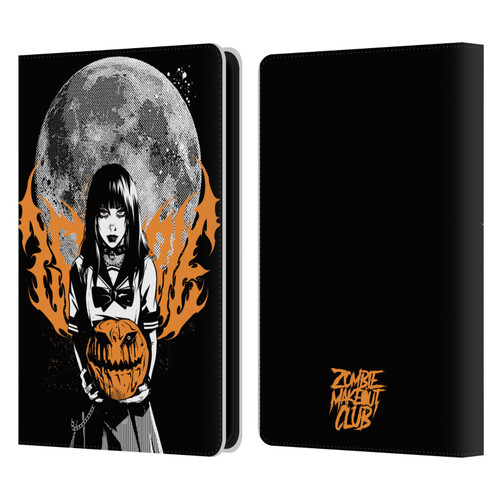 Zombie Makeout Club Graphics Halloween Pumpkin Leather Book Wallet Case Cover For Amazon Kindle Paperwhite 5 (2021)
