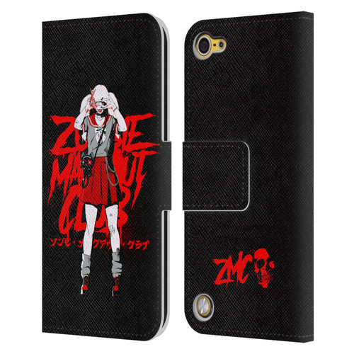 Zombie Makeout Club Graphics Uniform Leather Book Wallet Case Cover For Apple iPod Touch 5G 5th Gen