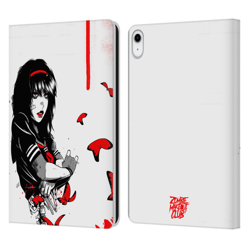 Zombie Makeout Club Graphics Butterflies Leather Book Wallet Case Cover For Apple iPad 10.9 2022/2025