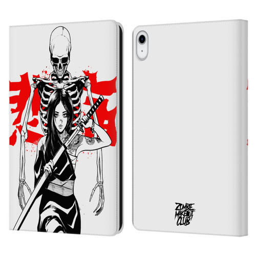 Zombie Makeout Club Graphics Death Blade Leather Book Wallet Case Cover For Apple iPad 10.9 2022/2025