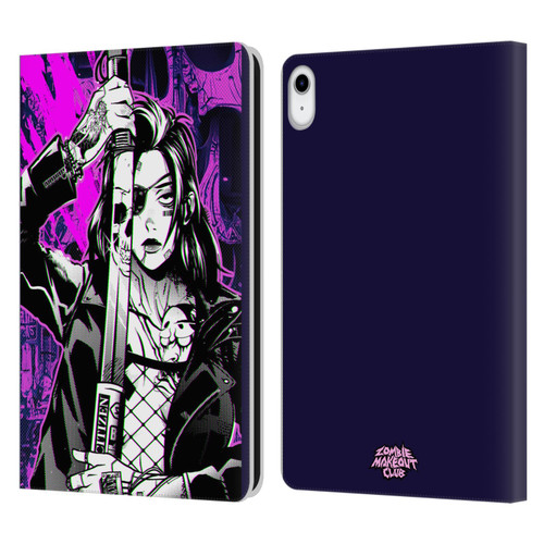 Zombie Makeout Club Graphics Death Cyber Leather Book Wallet Case Cover For Apple iPad 10.9 2022/2025