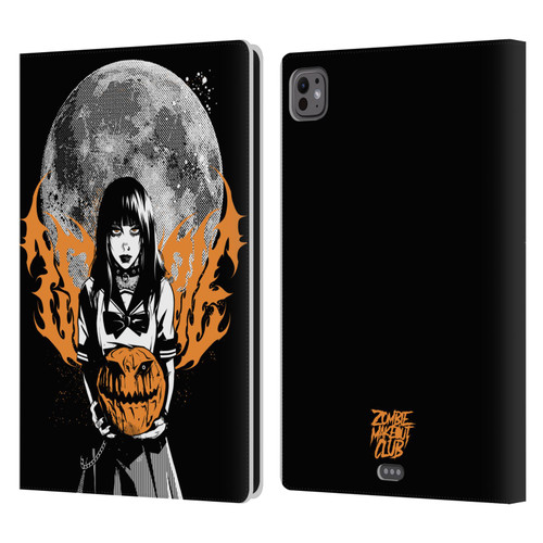 Zombie Makeout Club Graphics Halloween Pumpkin Leather Book Wallet Case Cover For Apple iPad Pro 11 M4 2024