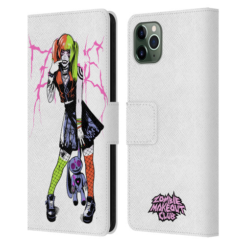 Zombie Makeout Club Graphics Bear Leather Book Wallet Case Cover For Apple iPhone 11 Pro Max