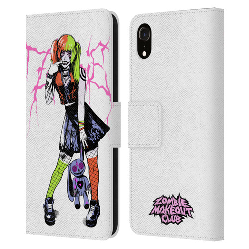 Zombie Makeout Club Graphics Bear Leather Book Wallet Case Cover For Apple iPhone XR