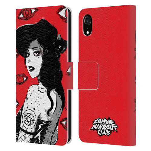 Zombie Makeout Club Graphics Black Makeup Leather Book Wallet Case Cover For Apple iPhone XR
