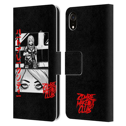 Zombie Makeout Club Graphics Comic Strip Leather Book Wallet Case Cover For Apple iPhone XR
