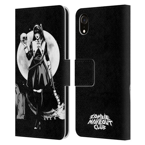 Zombie Makeout Club Graphics Skull Head Leather Book Wallet Case Cover For Apple iPhone XR