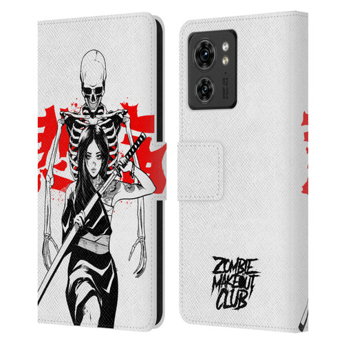 Zombie Makeout Club Graphics Death Blade Leather Book Wallet Case Cover For Motorola Moto Edge 40/Edge (2023)