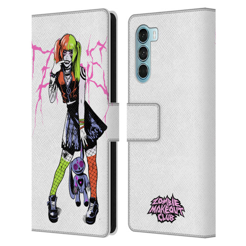Zombie Makeout Club Graphics Bear Leather Book Wallet Case Cover For Motorola Edge S30 / Moto G200 5G
