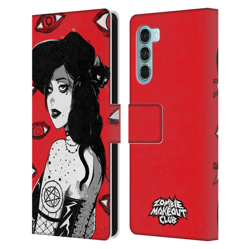 Zombie Makeout Club Graphics Black Makeup Leather Book Wallet Case Cover For Motorola Edge S30 / Moto G200 5G