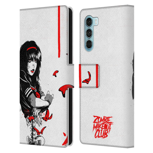 Zombie Makeout Club Graphics Butterflies Leather Book Wallet Case Cover For Motorola Edge S30 / Moto G200 5G