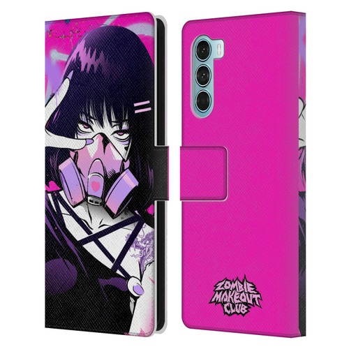 Zombie Makeout Club Graphics Facepiece Leather Book Wallet Case Cover For Motorola Edge S30 / Moto G200 5G