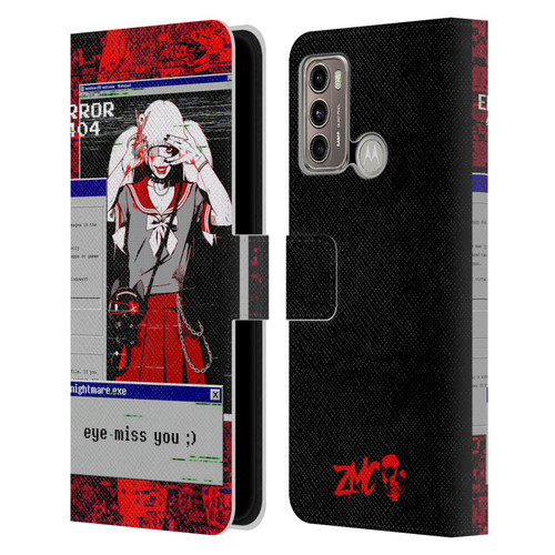Zombie Makeout Club Graphics Eye Miss You Leather Book Wallet Case Cover For Motorola Moto G60 / Moto G40 Fusion