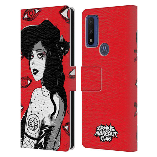 Zombie Makeout Club Graphics Black Makeup Leather Book Wallet Case Cover For Motorola G Pure