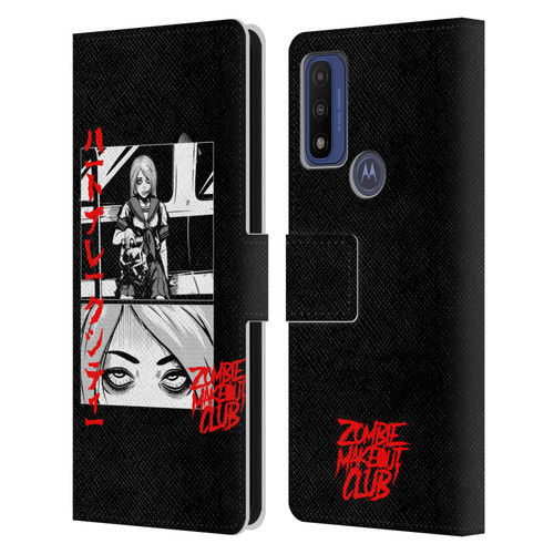 Zombie Makeout Club Graphics Comic Strip Leather Book Wallet Case Cover For Motorola G Pure