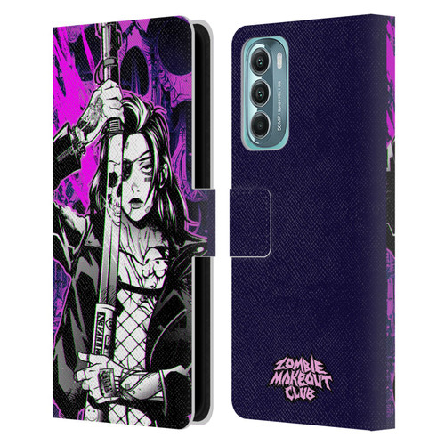 Zombie Makeout Club Graphics Death Cyber Leather Book Wallet Case Cover For Motorola Moto G Stylus 5G (2022)