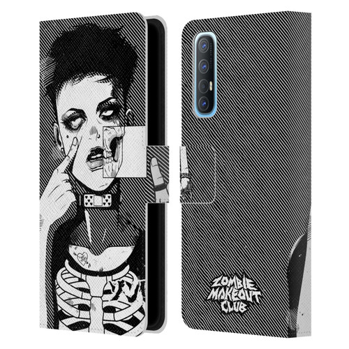 Zombie Makeout Club Graphics Dark Makeup Leather Book Wallet Case Cover For OPPO Find X2 Neo 5G