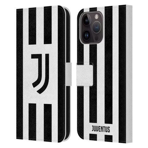 Juventus Football Club 2024/25 Kit Home Leather Book Wallet Case Cover For Apple iPhone 15 Pro Max