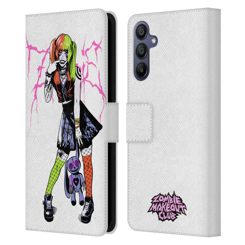 Zombie Makeout Club Graphics Bear Leather Book Wallet Case Cover For Samsung Galaxy A15
