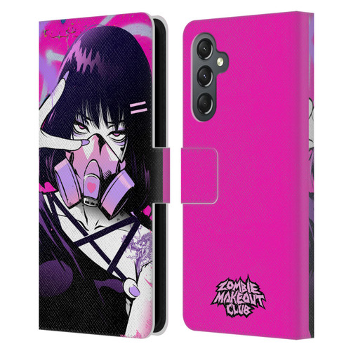 Zombie Makeout Club Graphics Facepiece Leather Book Wallet Case Cover For Samsung Galaxy A25 5G