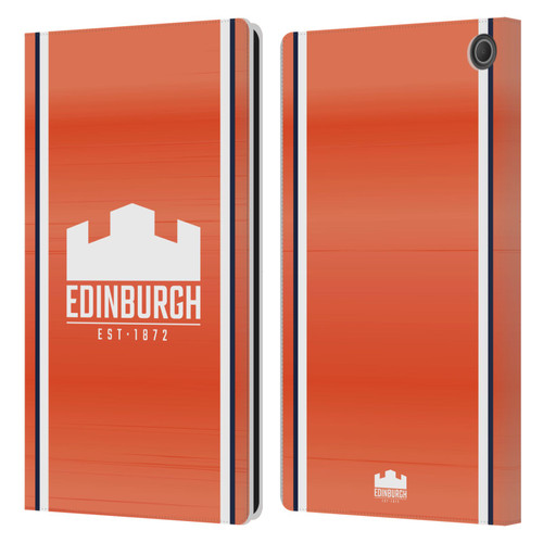 Edinburgh Rugby 2024/25 Crest Kit Away Leather Book Wallet Case Cover For Amazon Fire Max 11 2023