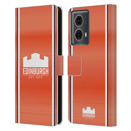 Edinburgh Rugby 2024/25 Crest Kit Away Leather Book Wallet Case Cover For Motorola Moto G85