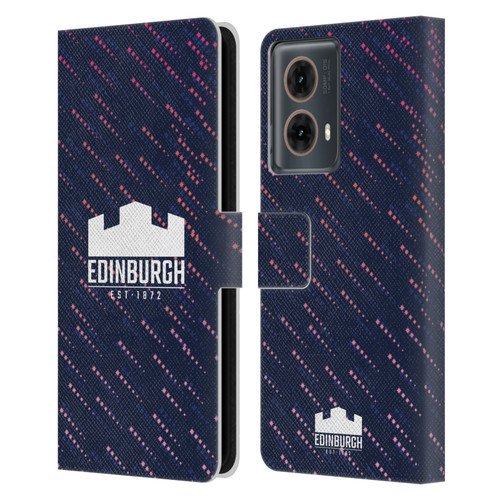 Edinburgh Rugby 2024/25 Crest Kit Training Leather Book Wallet Case Cover For Motorola Moto G85