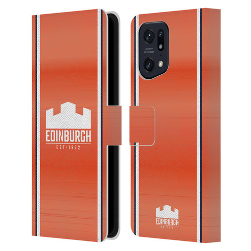 Edinburgh Rugby 2024/25 Crest Kit Away Leather Book Wallet Case Cover For OPPO Find X5
