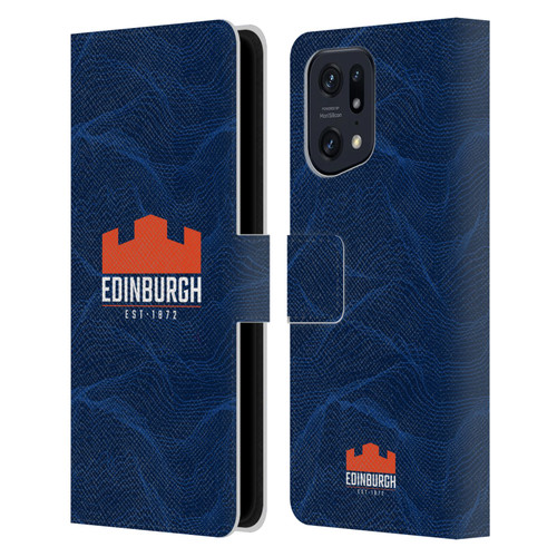 Edinburgh Rugby 2024/25 Crest Kit Home Leather Book Wallet Case Cover For OPPO Find X5