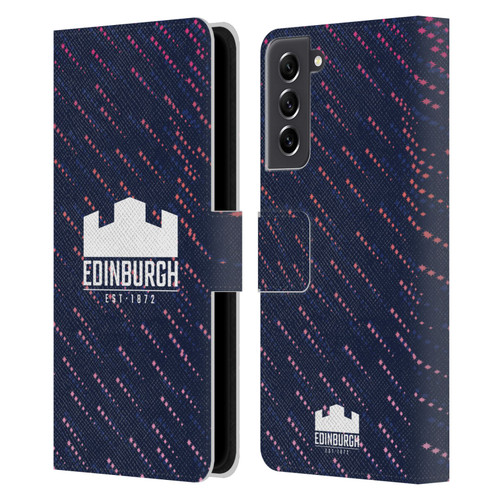 Edinburgh Rugby 2024/25 Crest Kit Training Leather Book Wallet Case Cover For Samsung Galaxy S21 FE 5G
