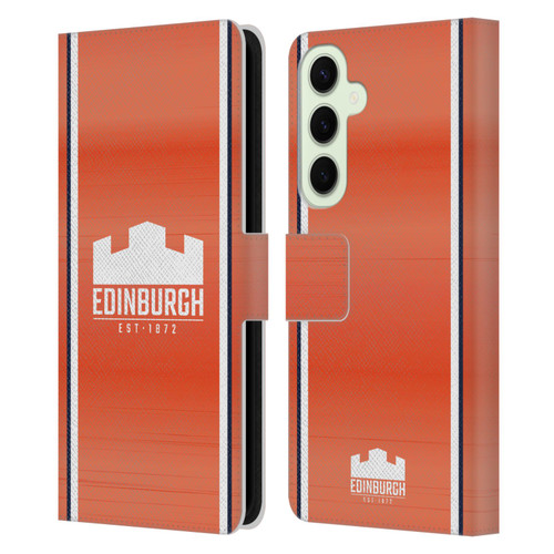 Edinburgh Rugby 2024/25 Crest Kit Away Leather Book Wallet Case Cover For Samsung Galaxy S25+