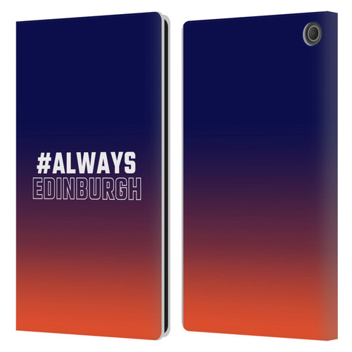 Edinburgh Rugby Logo 2 Gradient Edinburgh Leather Book Wallet Case Cover For Amazon Fire Max 11 2023