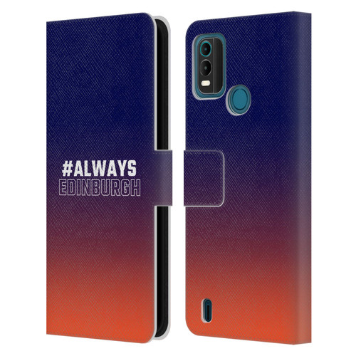 Edinburgh Rugby Logo 2 Gradient Edinburgh Leather Book Wallet Case Cover For Nokia G11 Plus