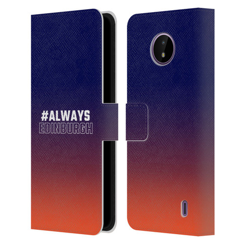 Edinburgh Rugby Logo 2 Gradient Edinburgh Leather Book Wallet Case Cover For Nokia C10 / C20