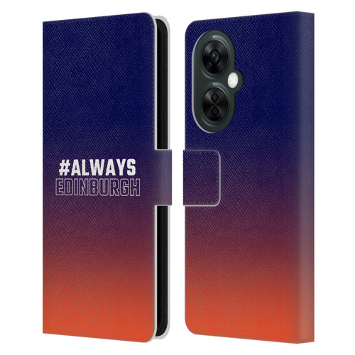 Edinburgh Rugby Logo 2 Gradient Edinburgh Leather Book Wallet Case Cover For OnePlus Nord CE 3 Lite 5G