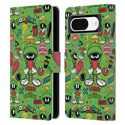 Looney Tunes Graphics and Characters Marvin The Martian Leather Book Wallet Case Cover For Google Pixel 8