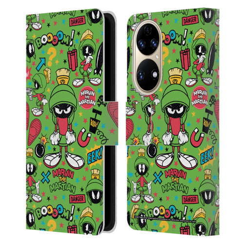 Looney Tunes Graphics and Characters Marvin The Martian Leather Book Wallet Case Cover For Huawei P50