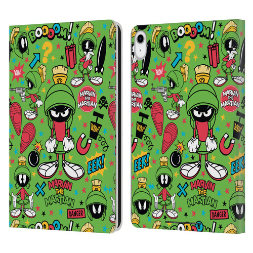 Looney Tunes Graphics and Characters Marvin The Martian Leather Book Wallet Case Cover For Apple iPad 10.9 2022/2025