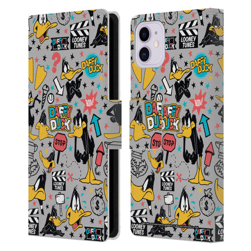 Looney Tunes Graphics and Characters Daffy Duck Leather Book Wallet Case Cover For Apple iPhone 11