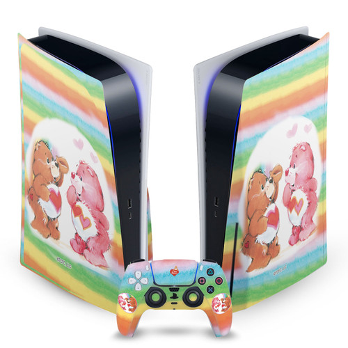 Care Bears Classic Rainbow Vinyl Sticker Skin Decal Cover for Sony PS5 Disc Edition Bundle