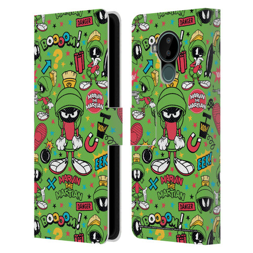 Looney Tunes Graphics and Characters Marvin The Martian Leather Book Wallet Case Cover For Nokia C30