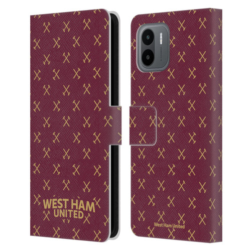 West Ham United FC Hammer Marque Kit Patterns Leather Book Wallet Case Cover For Xiaomi Redmi A2