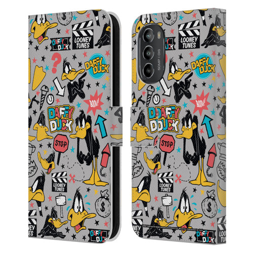 Looney Tunes Graphics and Characters Daffy Duck Leather Book Wallet Case Cover For Motorola Moto G82 5G