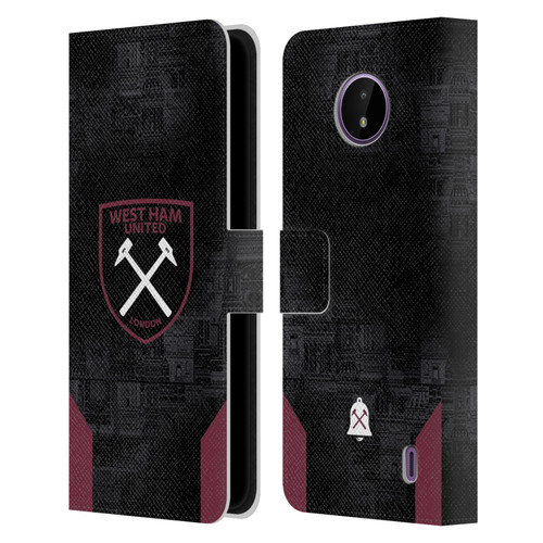 West Ham United FC 2024/25 Crest Kit Away Leather Book Wallet Case Cover For Nokia C10 / C20 West Ham United FC 2024/25 Crest Kit Away Leather Book Wallet Case Cover For Nokia C10 / C20