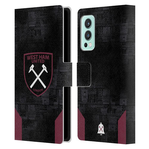 West Ham United FC 2024/25 Crest Kit Away Leather Book Wallet Case Cover For OnePlus Nord 2 5G