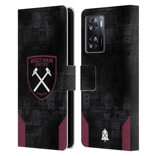 West Ham United FC 2024/25 Crest Kit Away Leather Book Wallet Case Cover For OPPO A57s