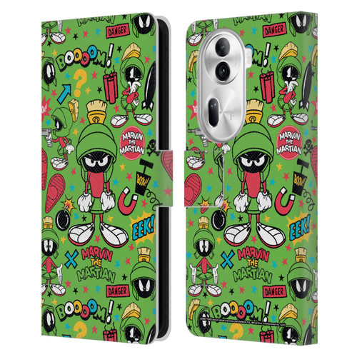 Looney Tunes Graphics and Characters Marvin The Martian Leather Book Wallet Case Cover For OPPO Reno11