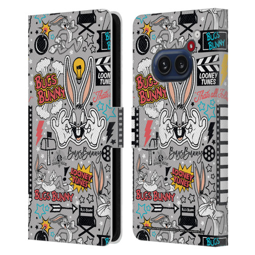Looney Tunes Graphics and Characters Bugs Bunny Leather Book Wallet Case Cover For Nothing Phone (2a)