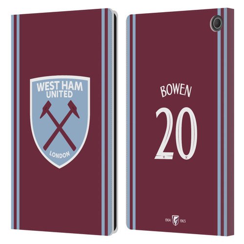 West Ham United FC 2024/25 Players Home Kit Jarrod Bowen Leather Book Wallet Case Cover For Amazon Fire Max 11 2023