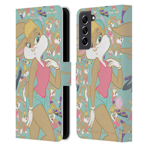 Looney Tunes Graphics and Characters Lola Bunny Leather Book Wallet Case Cover For Samsung Galaxy S21 FE 5G